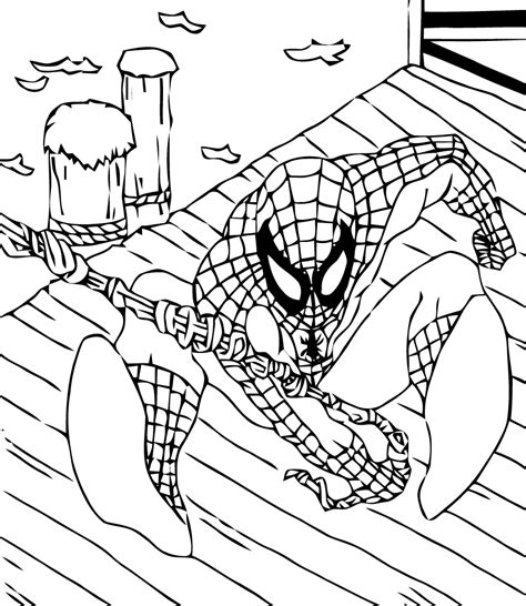 167 Dessins De Coloriage Spiderman à Imprimer Sur Page 9