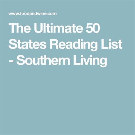 The Ultimate 50 States Reading List Southern Living Reading Lists