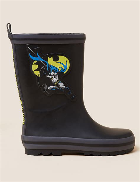 حذاء مطر طويل الرقبة بتصميم Batman™ للأطفال 4 صغير 13 صغير
