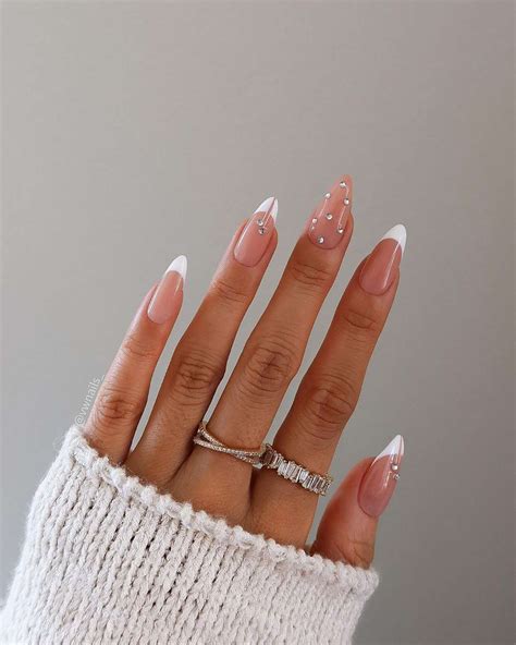 Bedazzled French Manicure Ideas