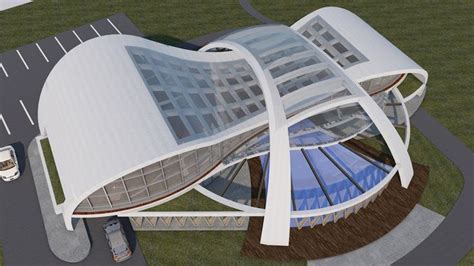 Architecture Shell Curved Building Futuristic Mode Curve
