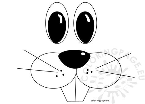 You can use these free outline bunny face clipart for your websites, documents or presentations. Easter Bunny Face printable - Coloring Page