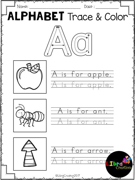 Alphabet Trace & Color. Inside you will find 26 pages of Alphabet Trace