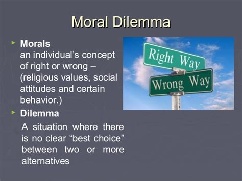 These are examples of some of the types of moral dilemmas that may arise. Moral dilemma