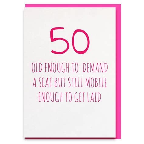 Funny 50th Birthday Card For Her Rude 50th Birthday Card Etsy