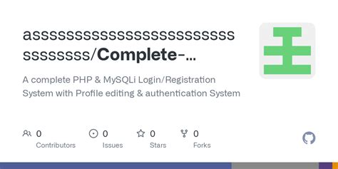 Github Assssssssssssssssssssssssssssssss Complete Login And Registration System In Php And