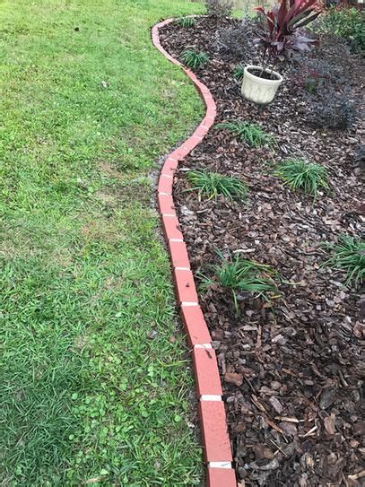 This border wall requires no digging or pounding. Reviews for Argee 25 ft. Decorative Plastic Brick Edging - RG825 - The Home Depot | Brick edging ...