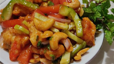How To Make Cashew Nut Salad Chinese Restaurant Style Youtube