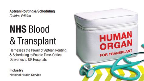 Nhs Blood And Transplant Time Critical Deliveries With Aptean