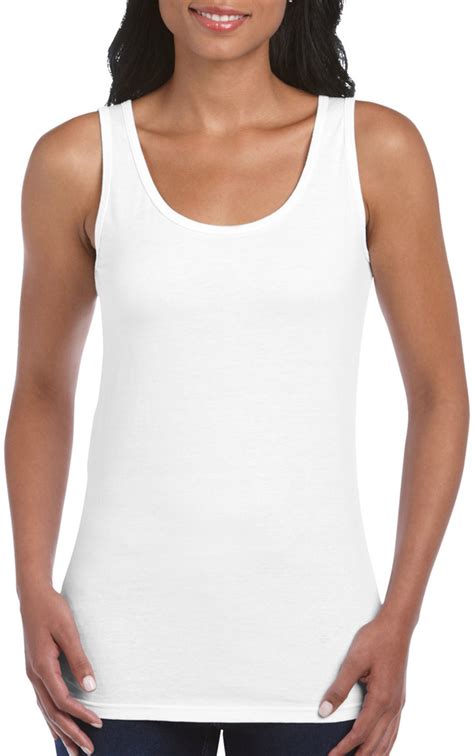 gildan softstyle cotton ladies tank top womens casual strappy vest top 64200l ebay