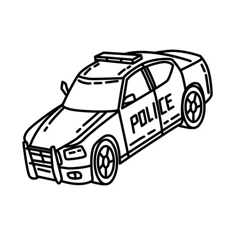 Police Patrol Car Icon Doodle Hand Drawn Or Outline Icon Style 3722933