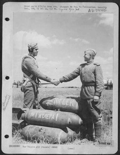 Us And Soviet Soldiers Work Together During World War Ii Us