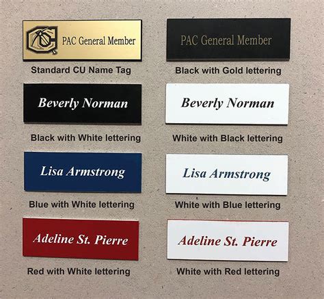 Name Tags Printing Services Cameron University