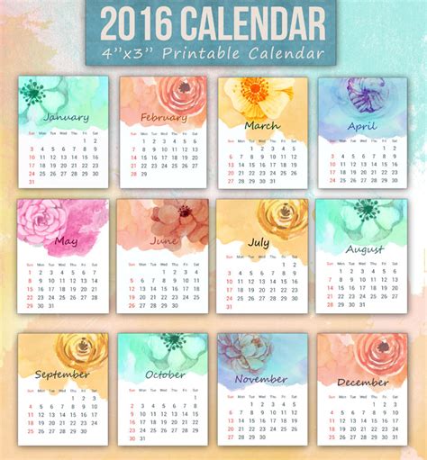 Printable Small Calendar