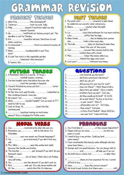 Free Printable Esl Grammar Worksheets