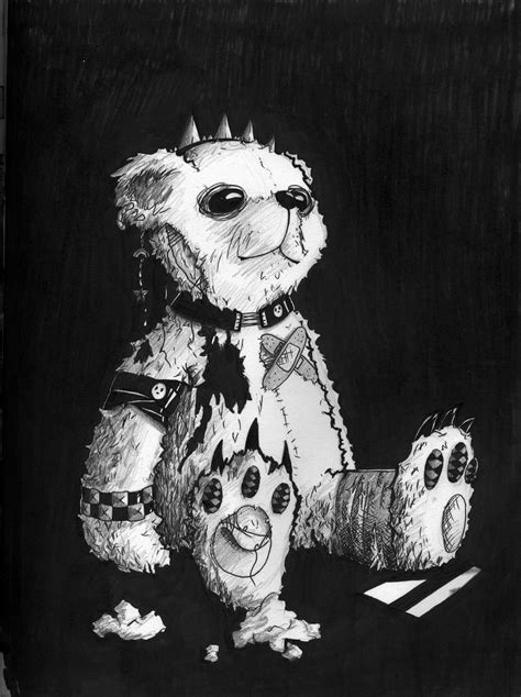 Emo Teddy Bear Teddy Bear Drawing Bear Art Teddy Bear Sketch