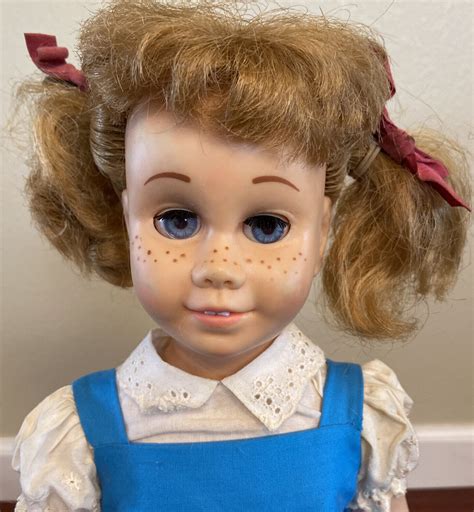 Vintage Mattel 1961 Blonde Blue Eyed Chatty Cathy Doll Original Dress