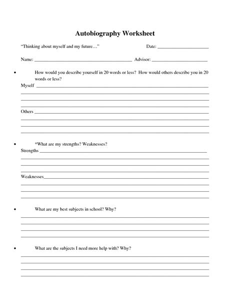 18 Best Images Of Worksheet About Myself About Myself