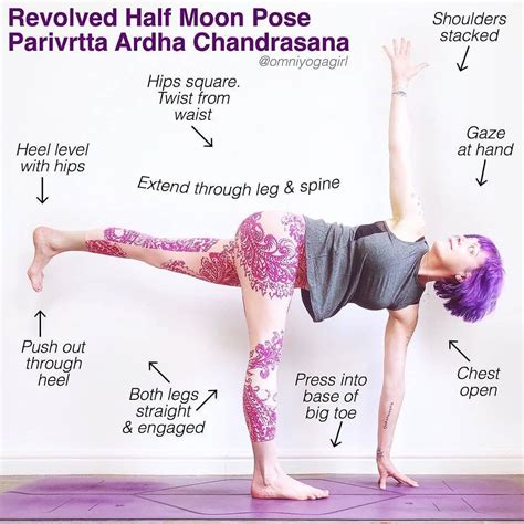 Yoga Alignment Tipsandtutorials On Instagram 🌛revolvedhalfmoonpose ↔️
