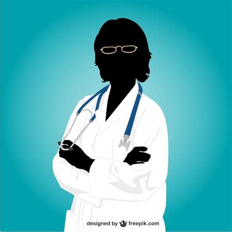 Woman Doctor Silhouette Vector Free Download