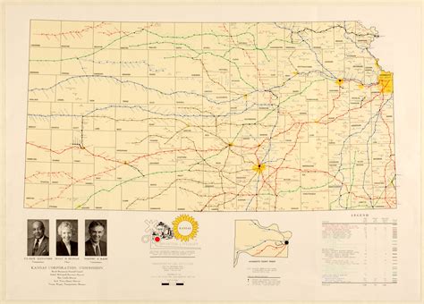 Official Kansas State Railroad Map Kansas Memory Kansas Historical Society