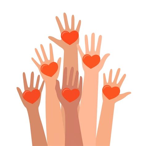 Premium Vector Hands Holding A Heart Symbol Concept Of Charity And