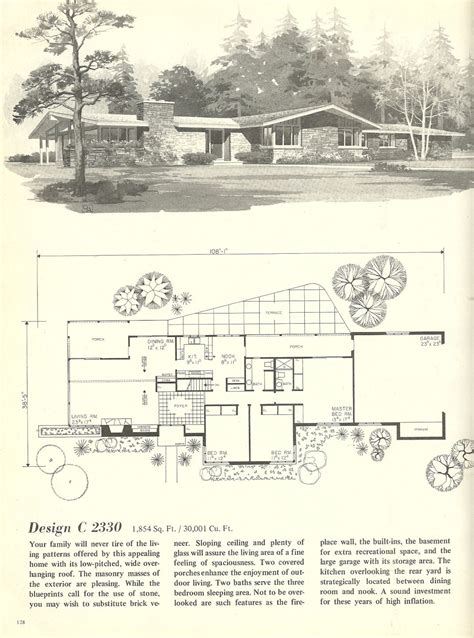 Vintage House Plans 1960s Houses Mid Century Homes Vintage House