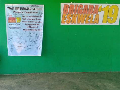 Pledge Of Commitment To Brigada Wali Integrated School Facebook