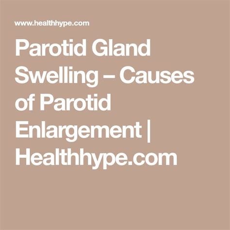 Salivary Gland Swelling