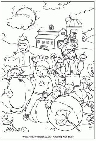 Harvest Festival Colouring Page