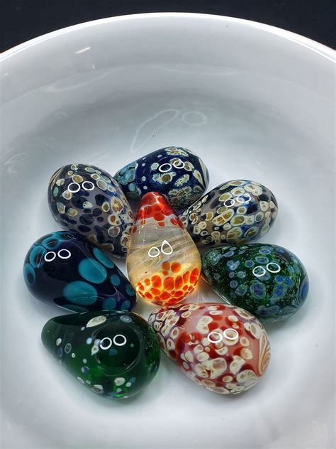 Glass Easter Eggs Large Size Handmade Borosilicate Lampwork Etsy