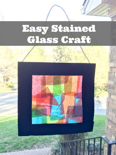 Tissue Paper Stained Glass Craft For Kids Stained Glass Crafts Glass