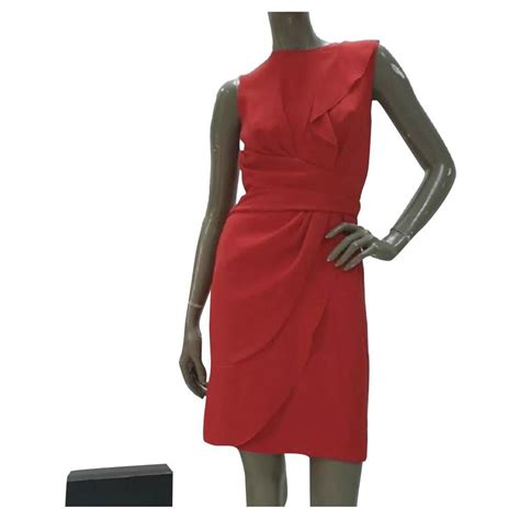 Christian Dior Dior Red Mini Silk Dress Sz 38 Ref296688 Joli Closet