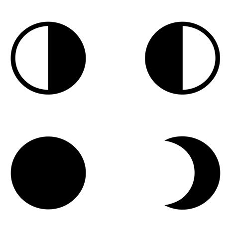 Moon Phases Silhouette Free Stock Photo Public Domain Pictures