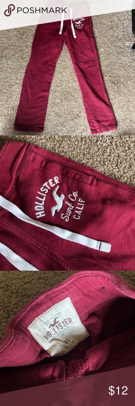 Deep Red Mens Hollister Sweatpantsjoggers These Are The Super Thick
