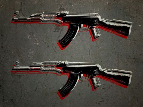 Ak47 Assault Rifle Pop Art Digital Art By Michael Tompsett Pixels