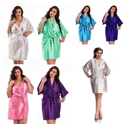 nine x satin dressing gown plus size 8 26 s 7xl bridesmaid robe blue ebay
