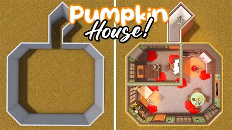 I Built A Pumpkin House In Bloxburg Youtube