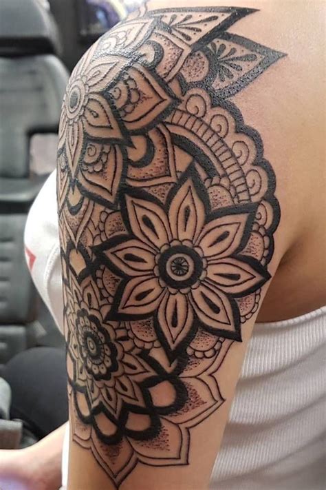 Healed lettering flower of life dotwork tattoo mandala pattern. Amazing mandala with lotus flower (4) - The Best Half ...