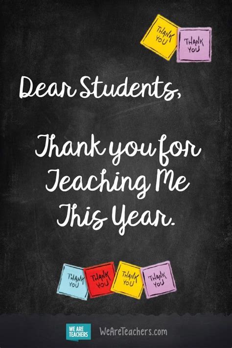 Dear Students Thank You For Teaching Me This Year Dear Students