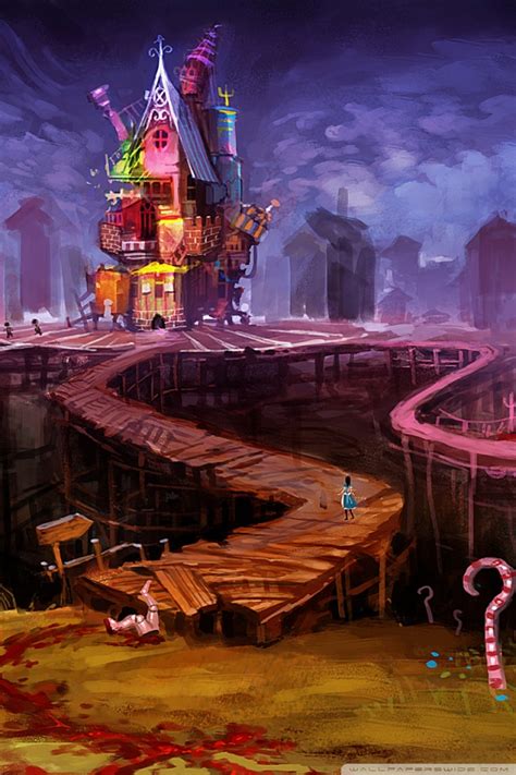 Concept Art Alice Madness Returns Dollhouse 640x960 Wallpaper