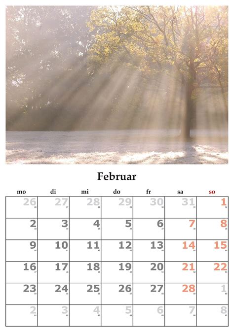 Calendar Month February Free Photo On Pixabay Pixabay