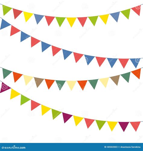 Bunting Colorful Set Stock Vector Illustration Of Element 40502003