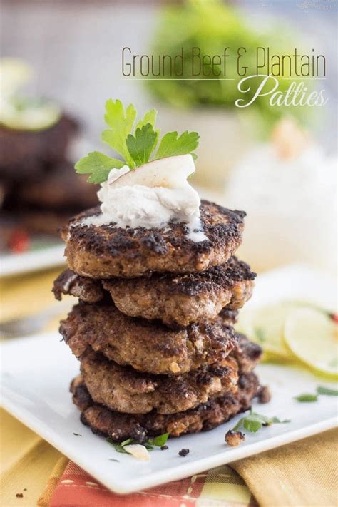 Ground Beef And Plantain Patties