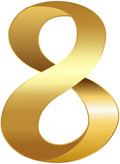 Gold Style Number Eight Png Clip Art Image Gallery Yo