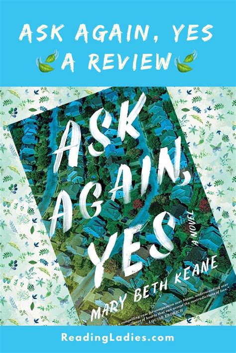 Luminous, heartbreaking, and redemptive, ask again, yes reveals the way childhood memories change when. Ask Again, Yes: A Review | Book review blogs, Recommended ...