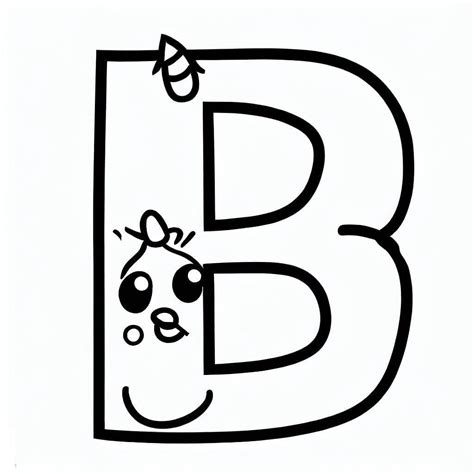 Dibujos De Adorable Letra B Para Colorear Para Colorear Pintar E