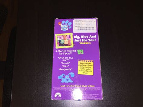 Blue S Clues Big Blue And Just For You Volume Vhs Blues Clues