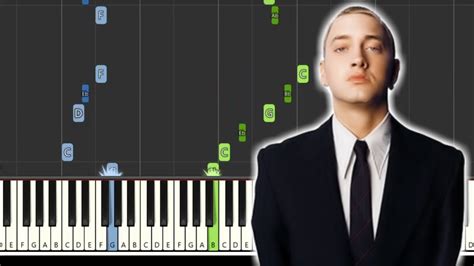 Eminem The Real Slim Shady Synthesia Piano Tutorial Youtube