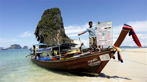 Krabi Thailand May 4 Railay Beach Famous Attractions Editorial Image